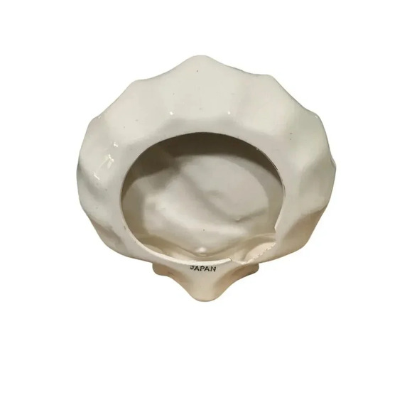 1940s miniature shell-shaped majolica fish plate stamped "Japan” style of Lefton - Picture 2 of 4